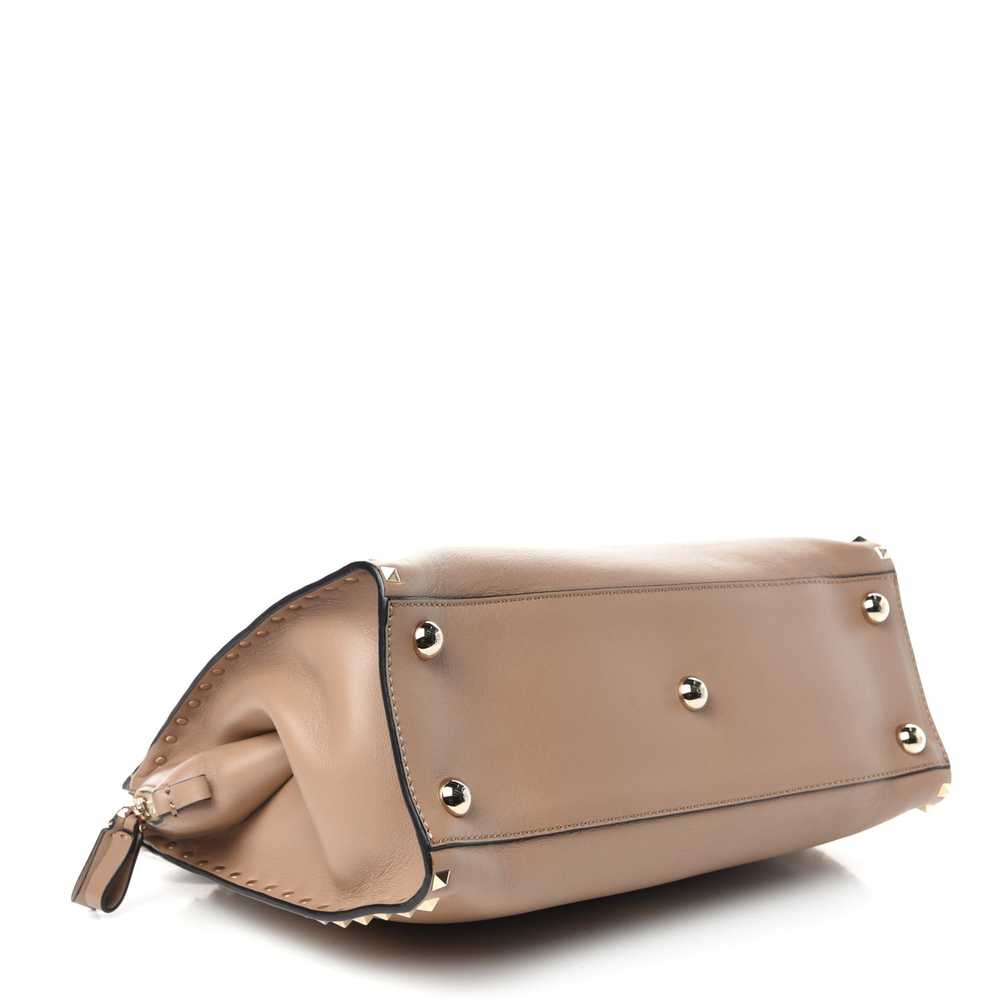 Vitello Rockstud Dome Shopper Alpaca
