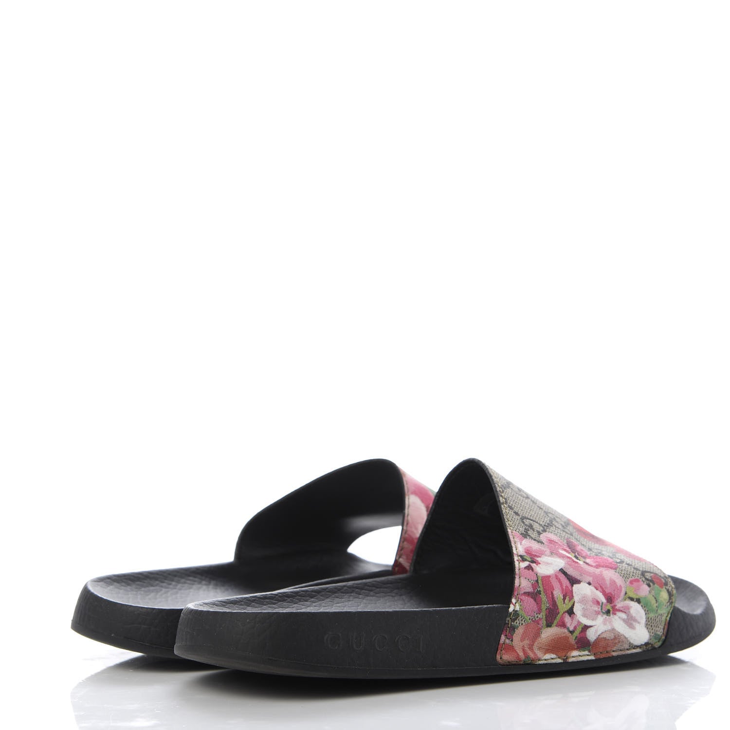Gucci GG Supreme Monogram Blooms Slide Sandals 36 Beige Multicolor 4 of 9