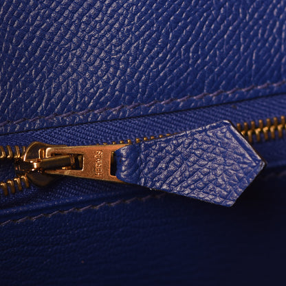 Hermes Epsom Kelly Sellier 28 Bleu Electrique 14 of 33