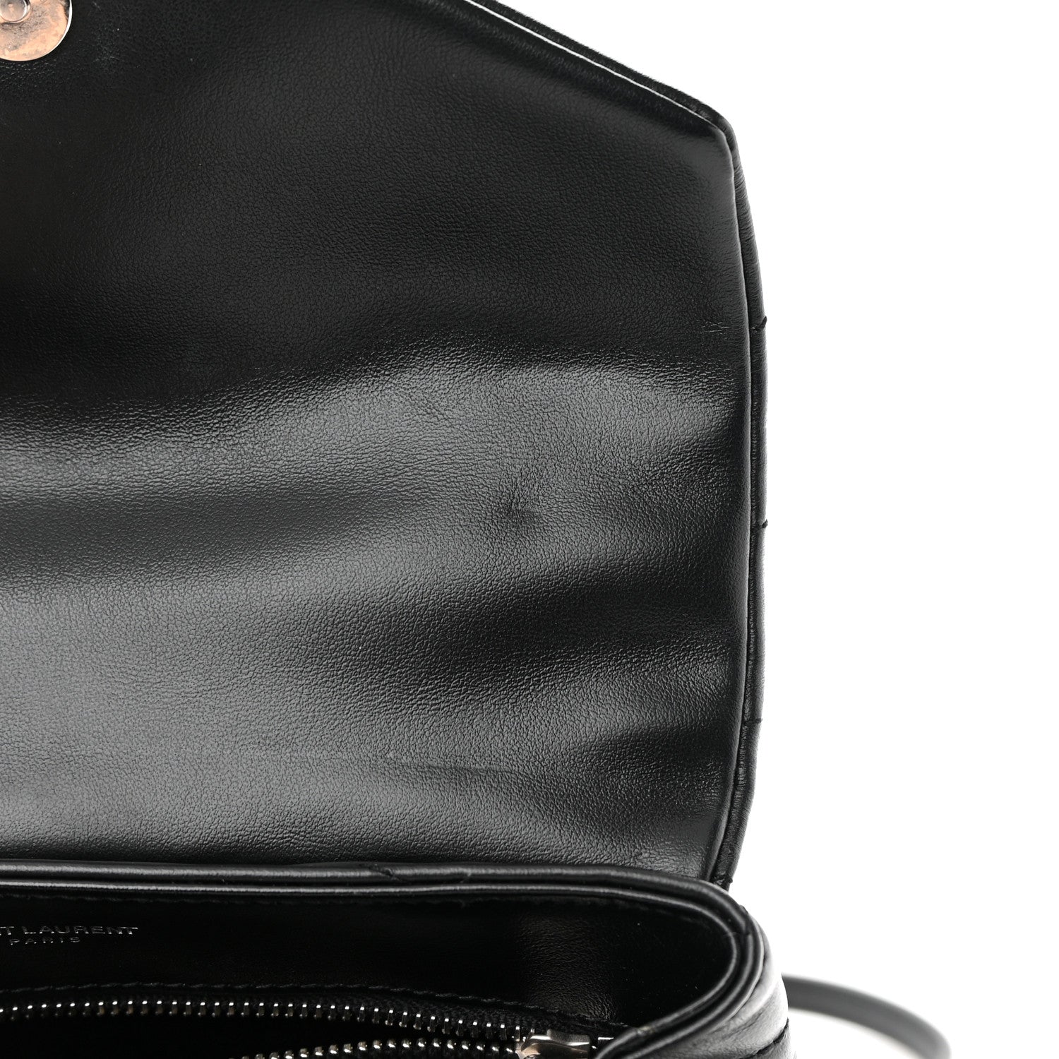 Saint Laurent Calfskin Y Quilted Monogram Toy Loulou Crossbody Bag Black 11 of 13