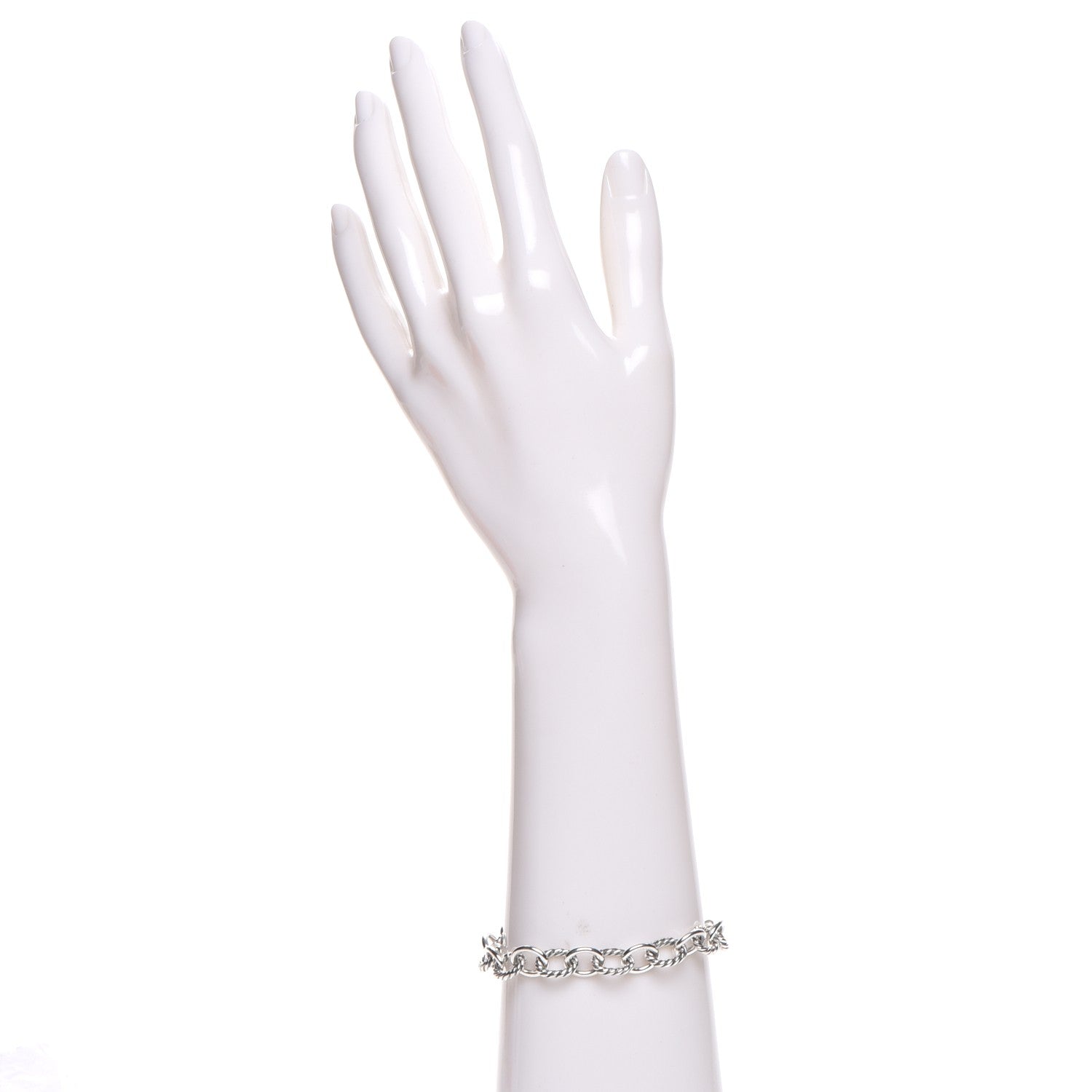 David Yurman Sterling Silver 10mm Medium Oval Link Bracelet 2 of 6