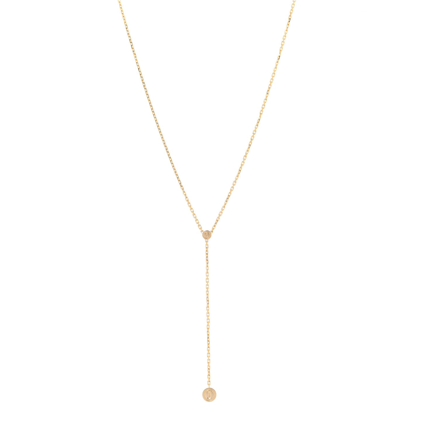 18K Yellow Gold LOVE Drop Necklace