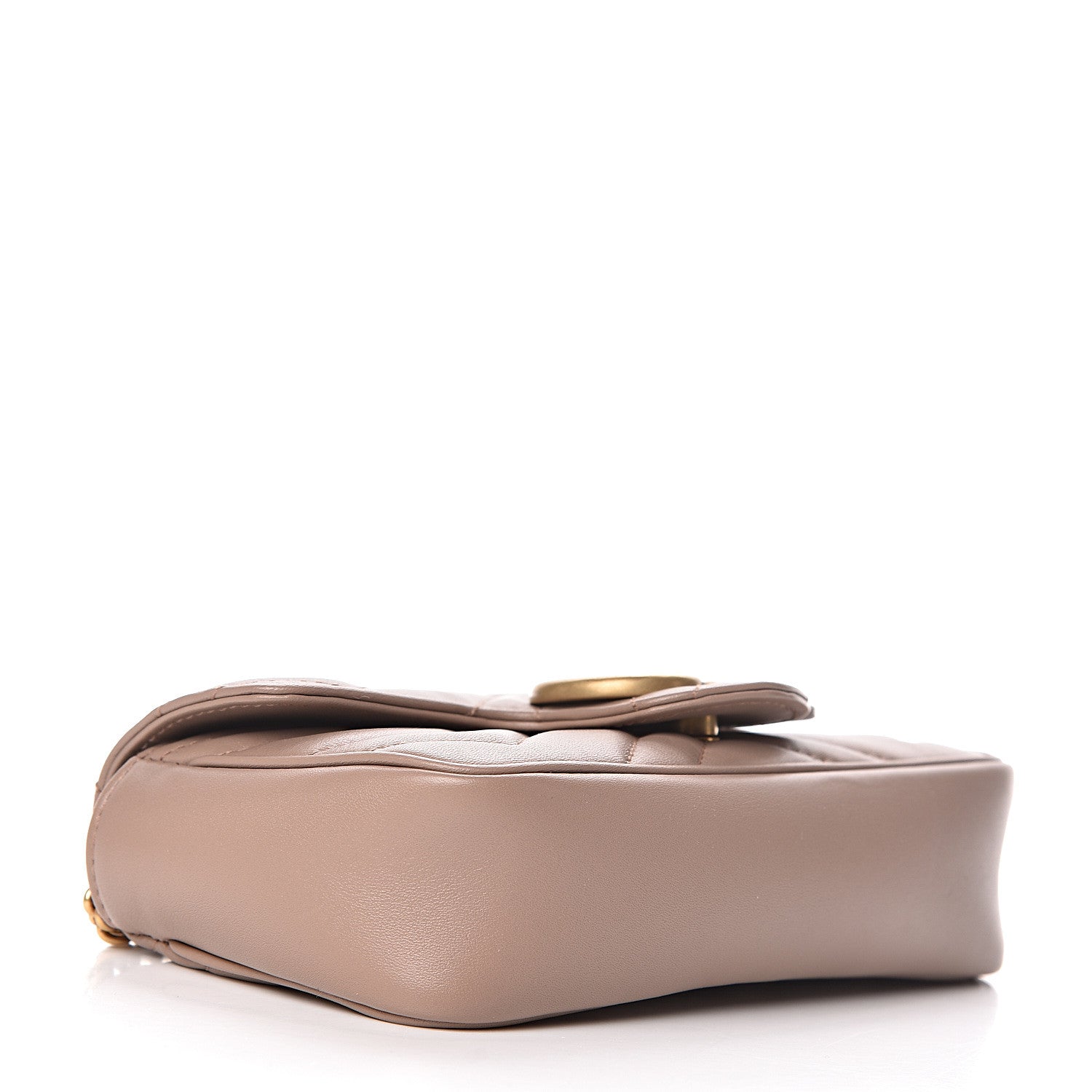 Gucci Calfskin Matelasse Super Mini GG Marmont Shoulder Bag Porcelain Rose 4 of 11