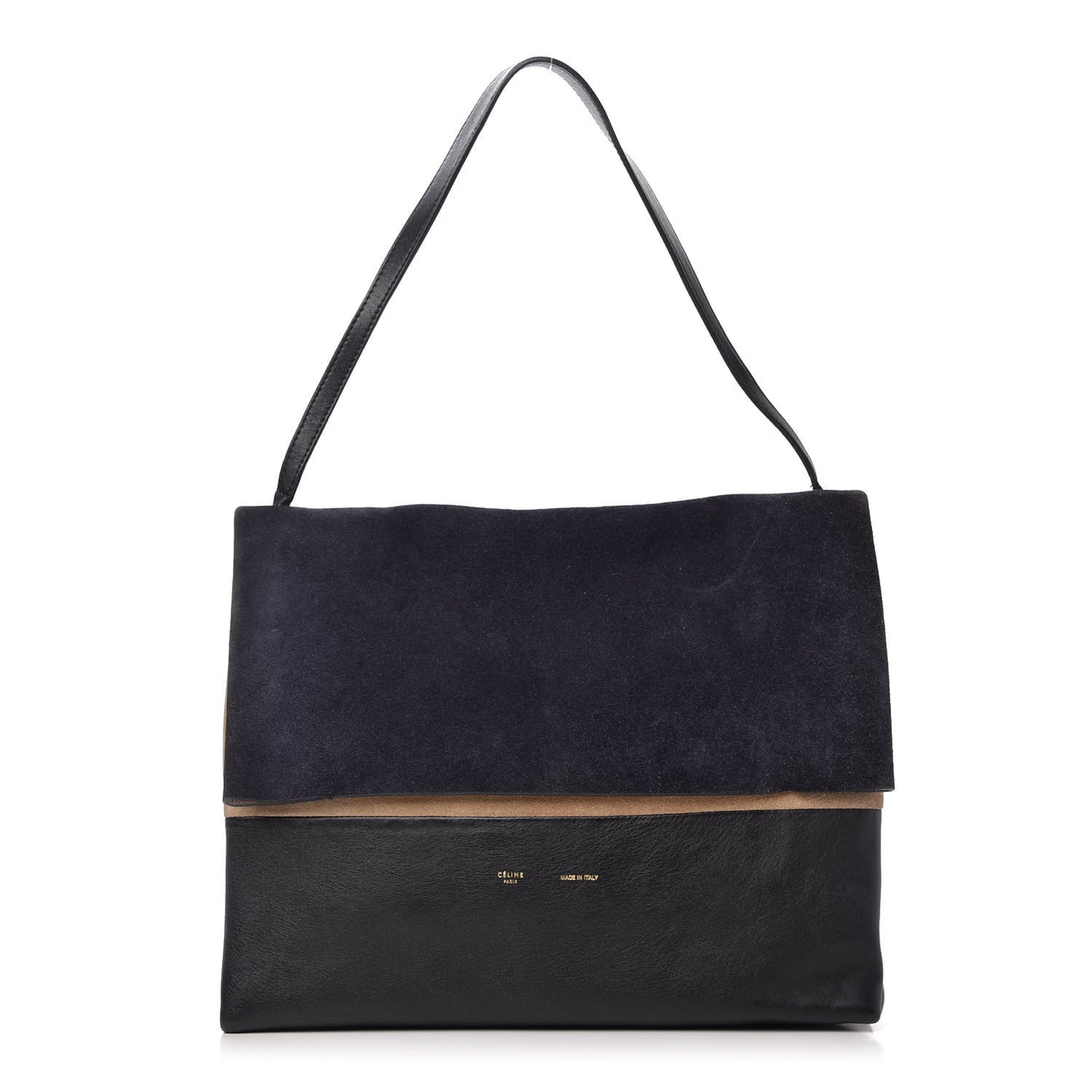Calfskin Suede All Soft Shoulder Bag Ocean Blue