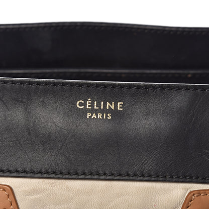 Celine Smooth Calfskin Shrunken Lambskin Mini Tri-Color Luggage White 7 of 33
