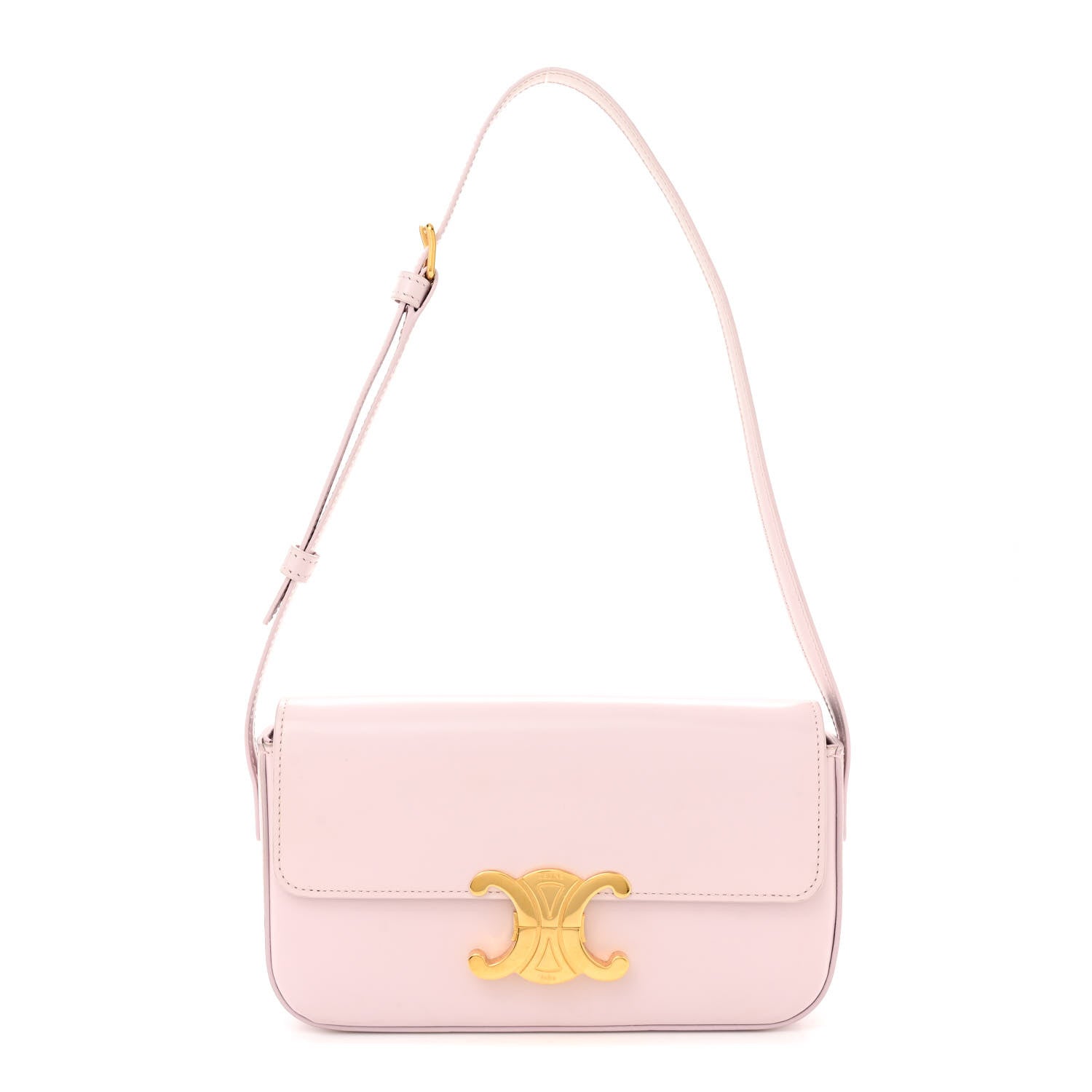 Celine Shiny Calfskin Triomphe Lilac 1 of 14