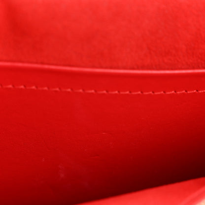 Louis Vuitton Calfskin Chain Louise MM Red 10 of 14