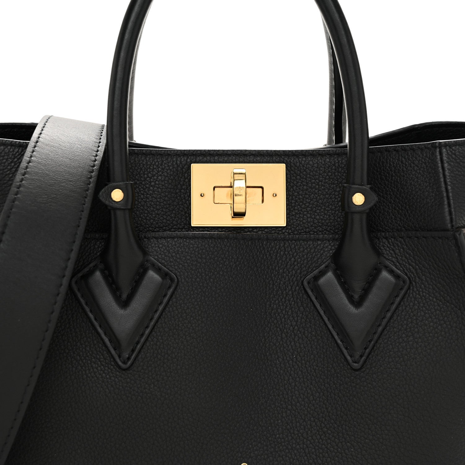 Louis Vuitton Calfskin Monogram On My Side PM Black 7 of 9