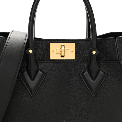 Louis Vuitton Calfskin Monogram On My Side PM Black 7 of 9