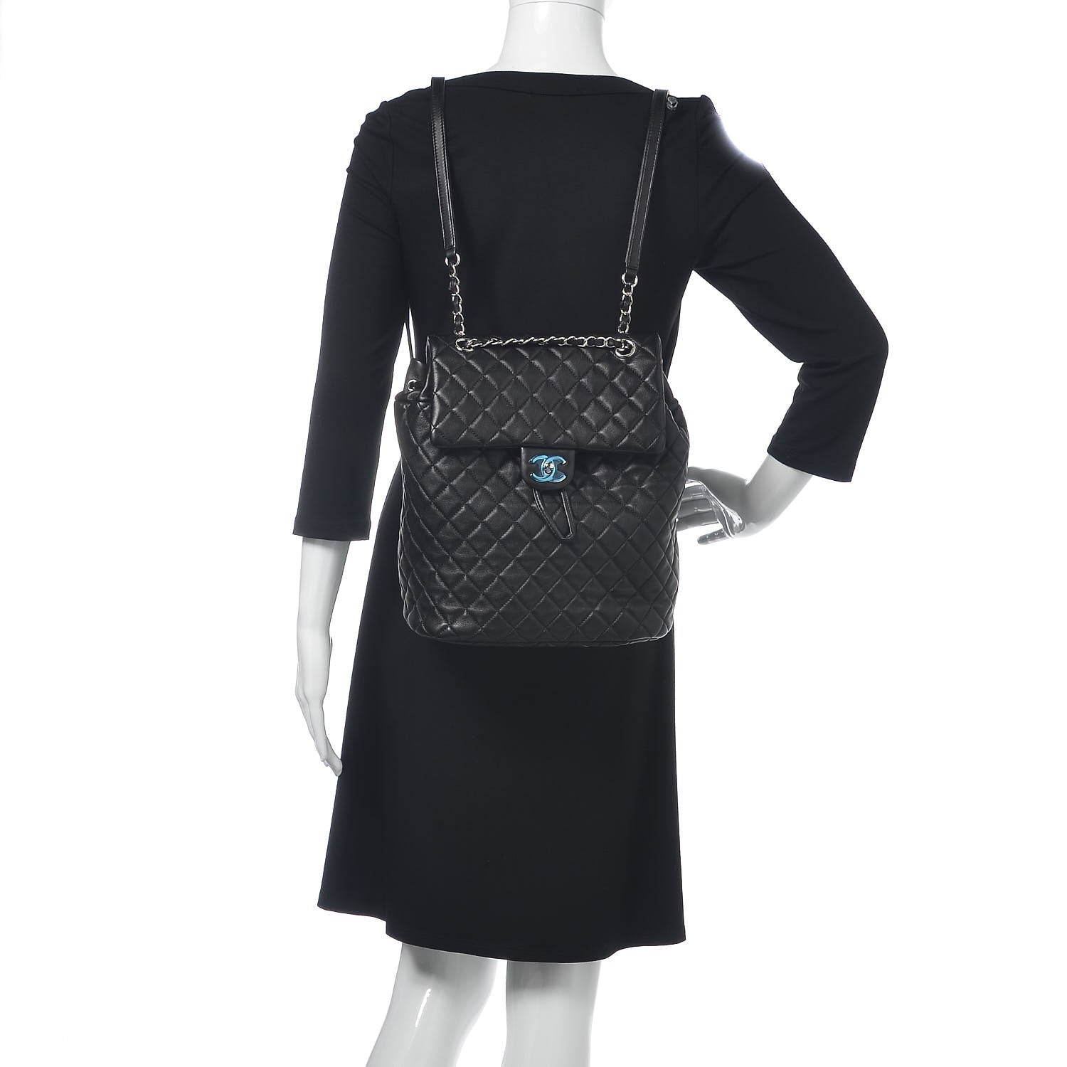 Chanel Lambskin Quilted Large Urban Spirit Backpack Black 2 of 10