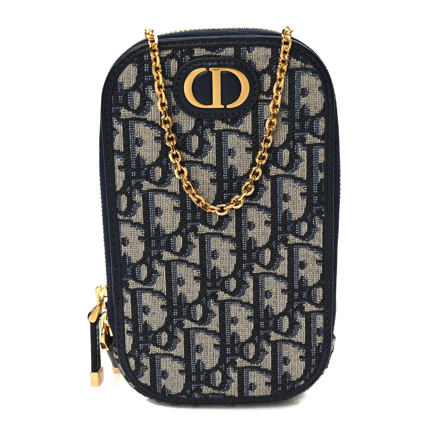 Christian Dior Oblique 30 Montaigne Phone Holder Blue 1 of 8