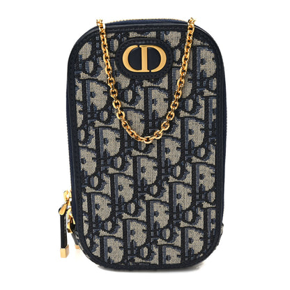 Christian Dior Oblique 30 Montaigne Phone Holder Blue 1 of 8