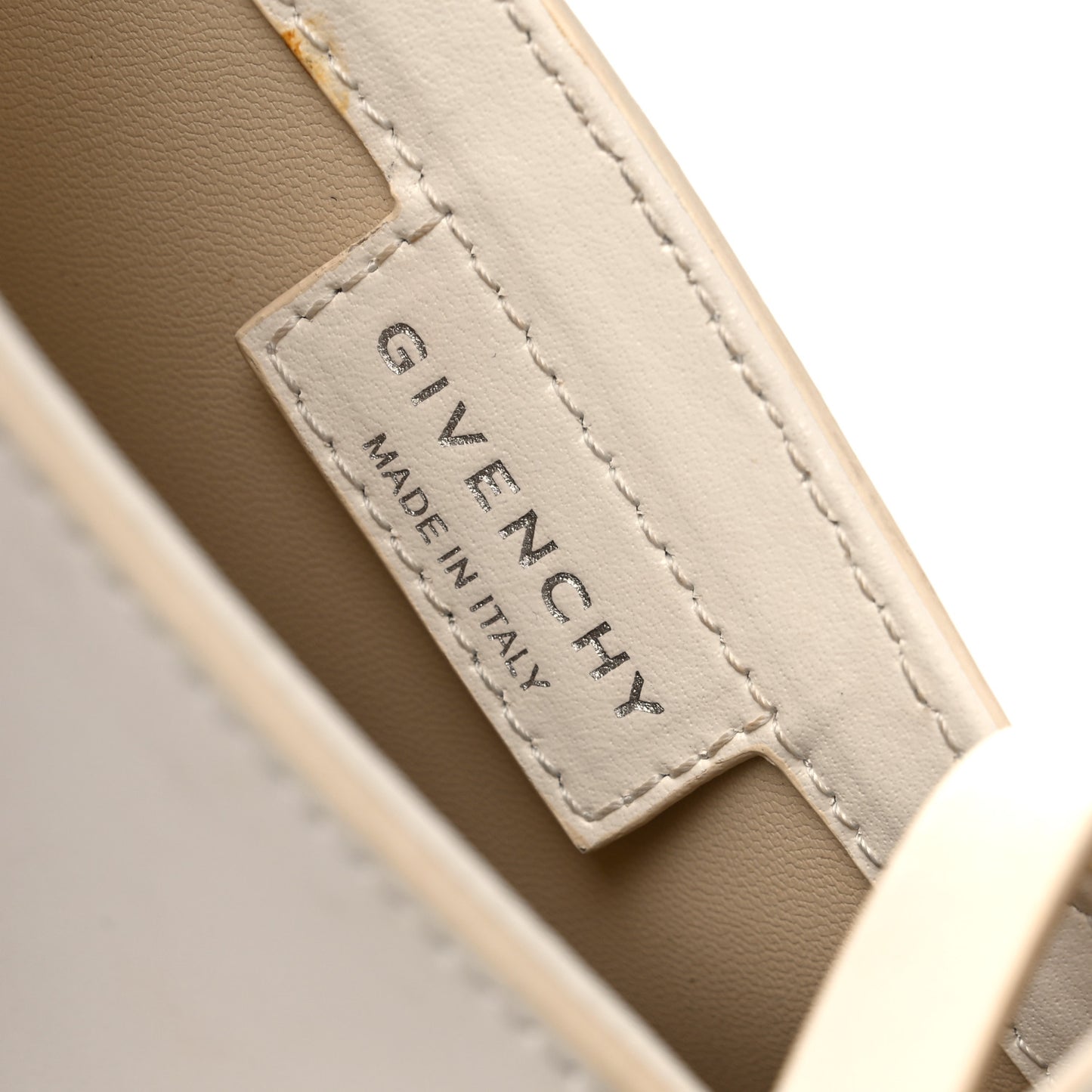 Box Calfskin Mini Cut Out Shoulder Bag Ivory
