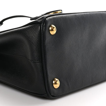 Prada Saffiano Lux Mini Galleria Double Zip Tote Black 8 of 10