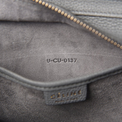 Celine Drummed Calfskin Nano Luggage Kohl 7 of 10