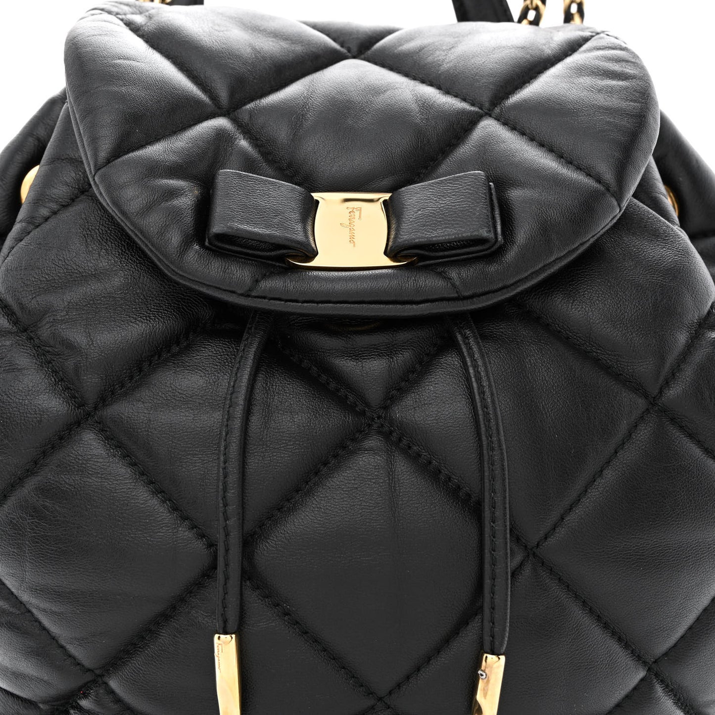 Calfskin Quilted Giuliette Backpack Black