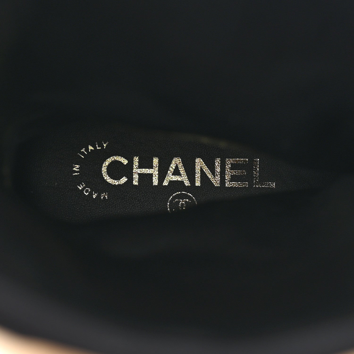 Chanel Shearling Crackled Sheepskin Chain Studded CC High Boot 36 White Black 8 of 9