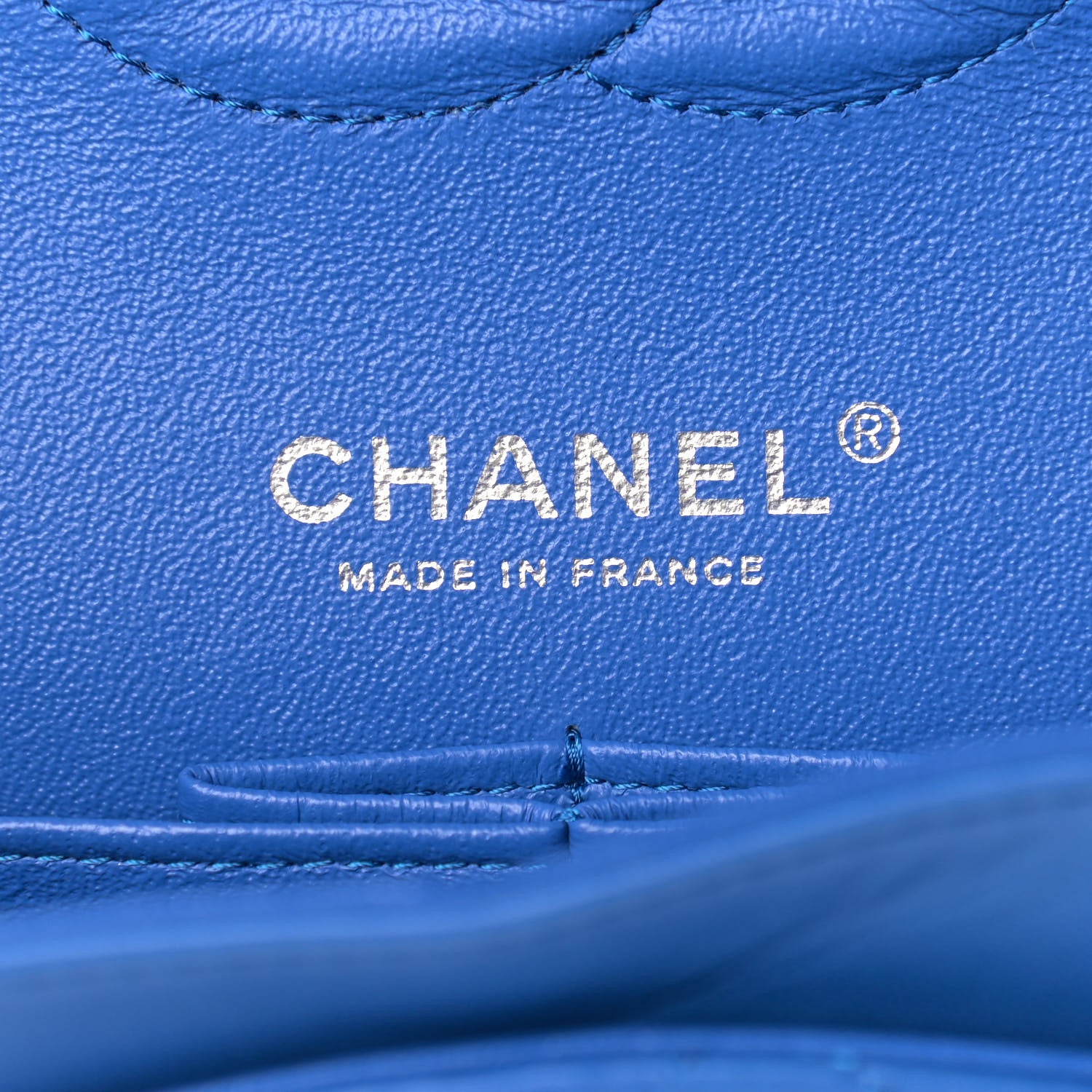 Chanel Lambskin Quilted Medium Double Flap Blue 6 of 14