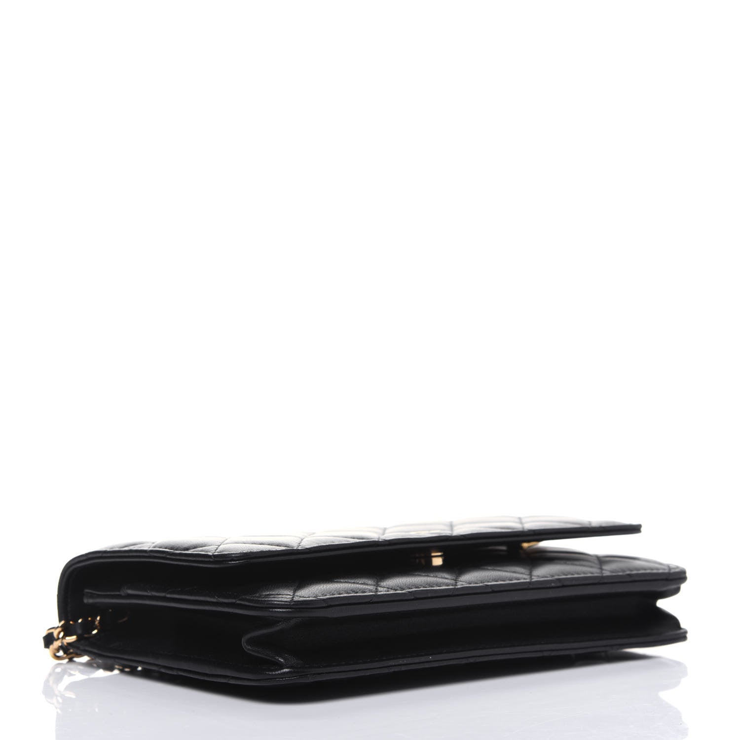 Chanel Lambskin Quilted Wallet On Chain WOC Black 3 of 15