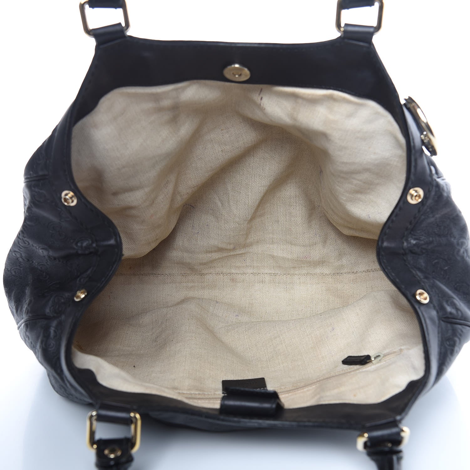 Gucci Guccissima Medium Sukey Tote Black 5 of 19