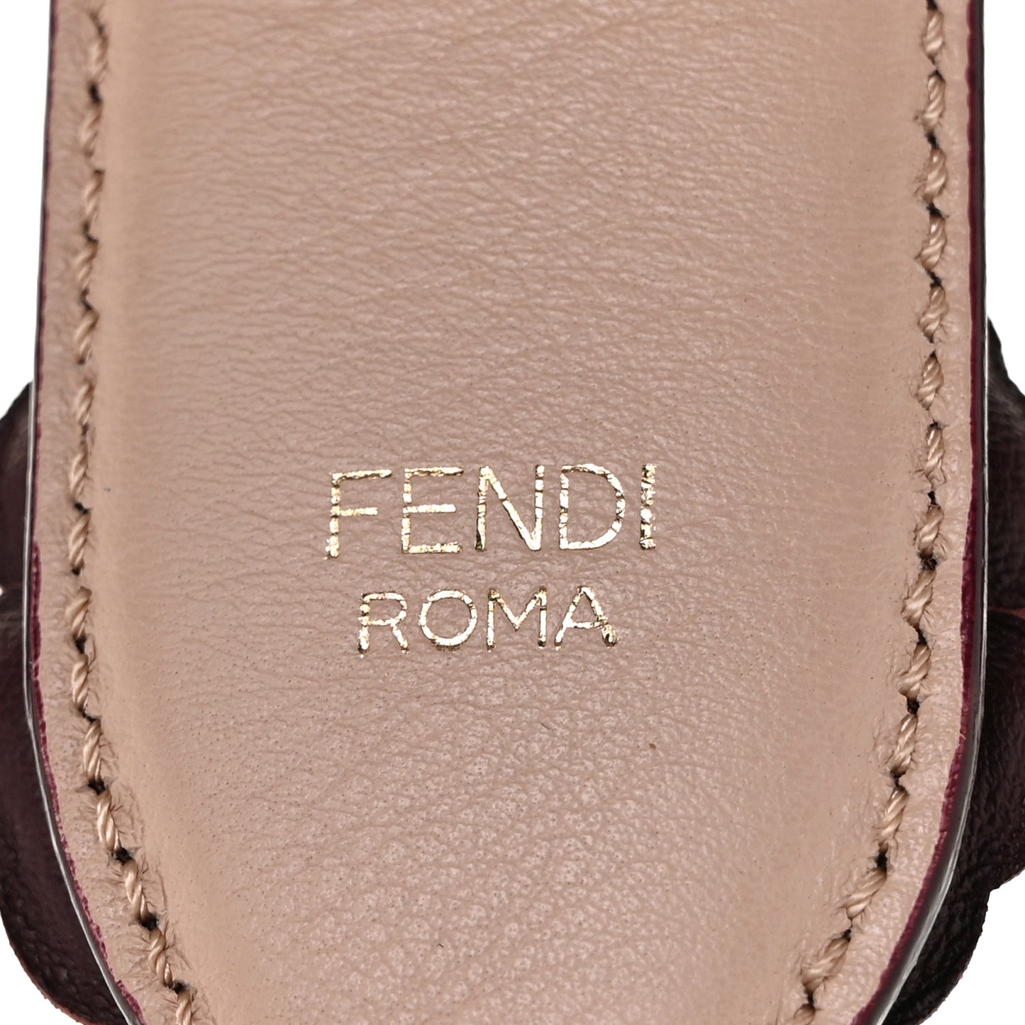 Vitello Dolce Flowerland Bi-Color Studded Strap You Bordeaux Plaster Multicolor