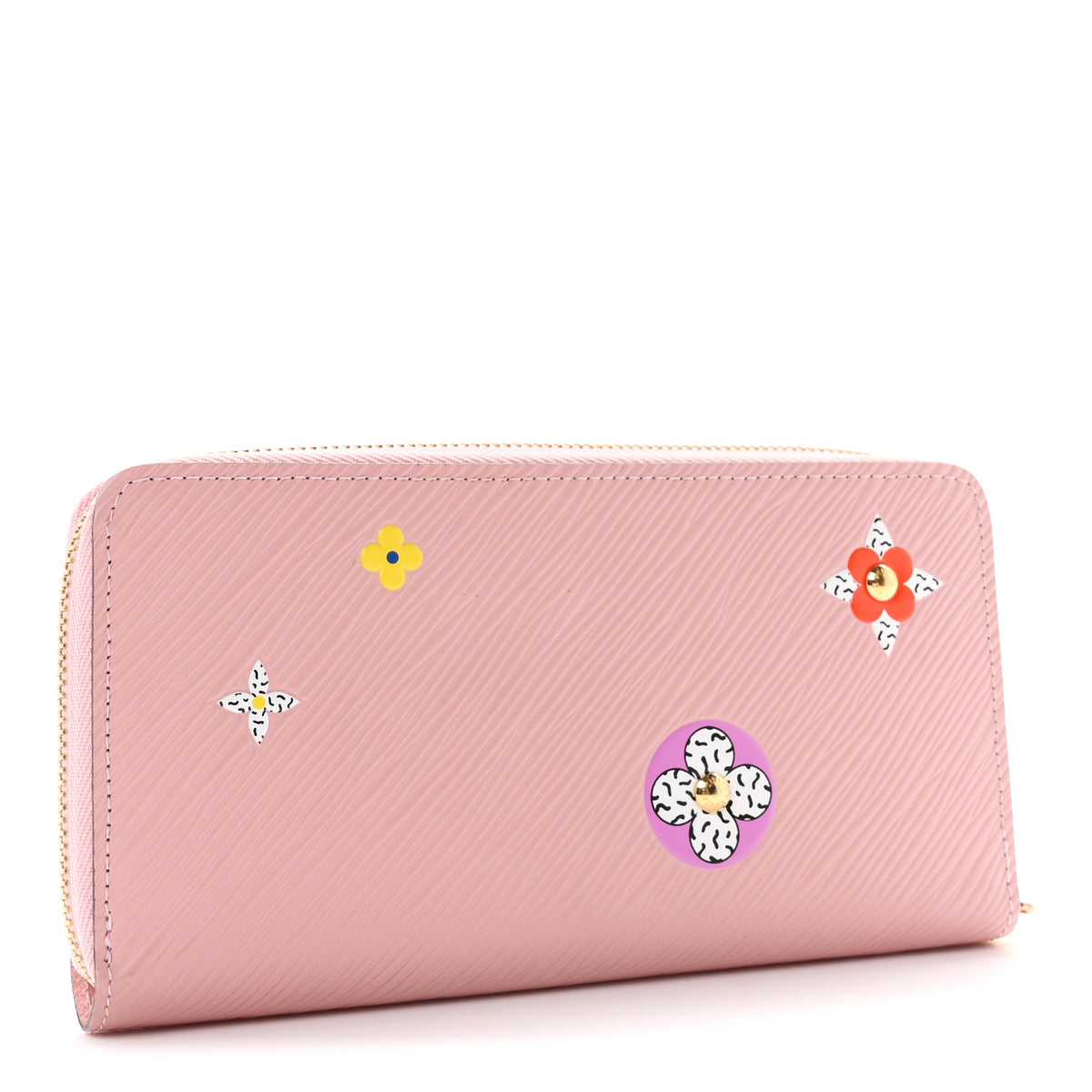 Louis Vuitton Epi Blooming Flowers Zippy Wallet Rose Ballerine 3 of 7