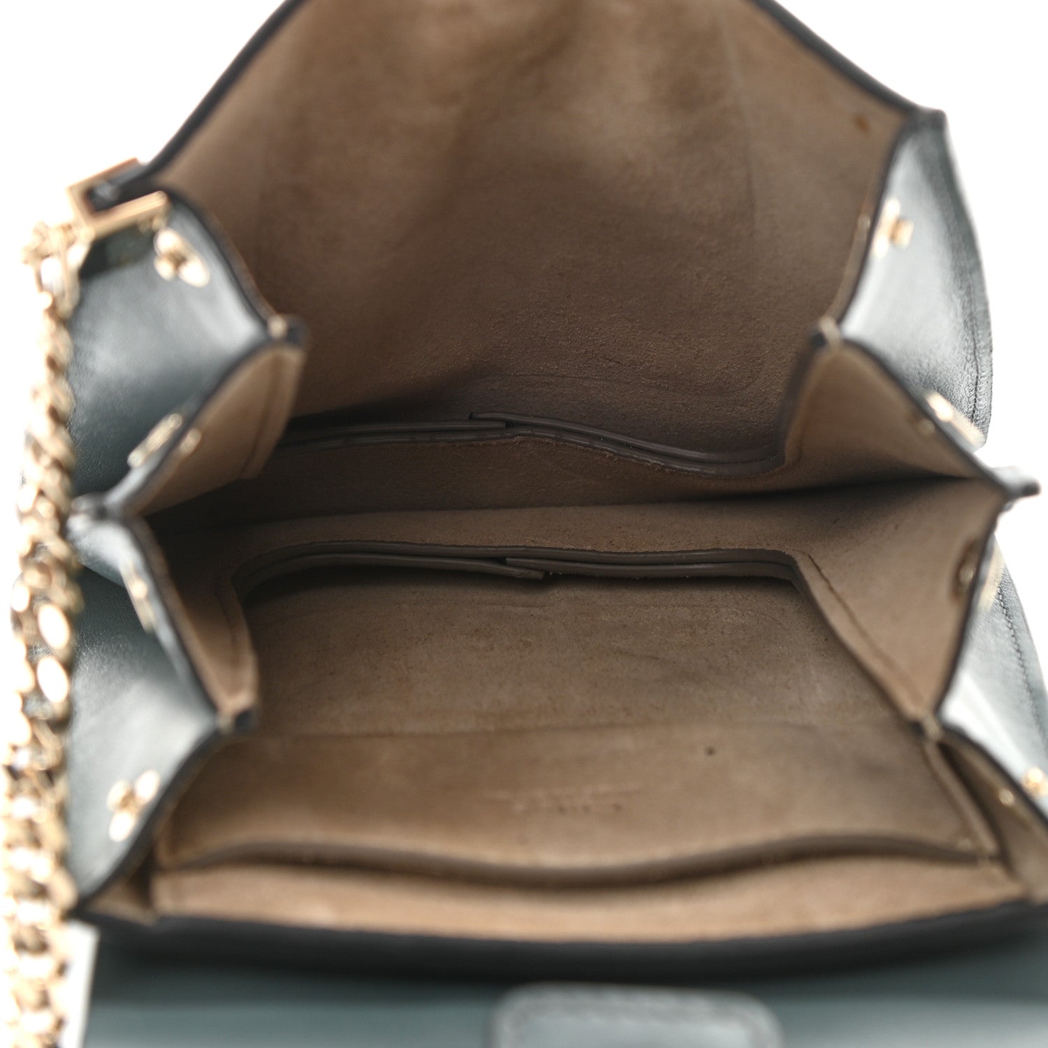 Chloe Suede Calfskin Mini Faye Bracelet Bag Cloudy Blue 5 of 10