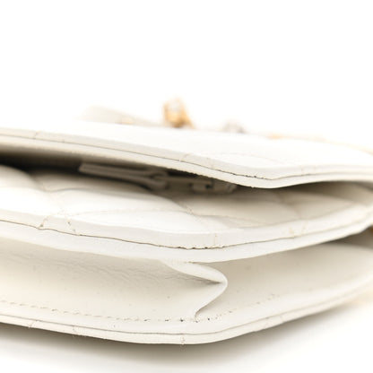 Chanel Goatskin Quilted Punk Essentials Wallet On Chain WOC White 11 of 12