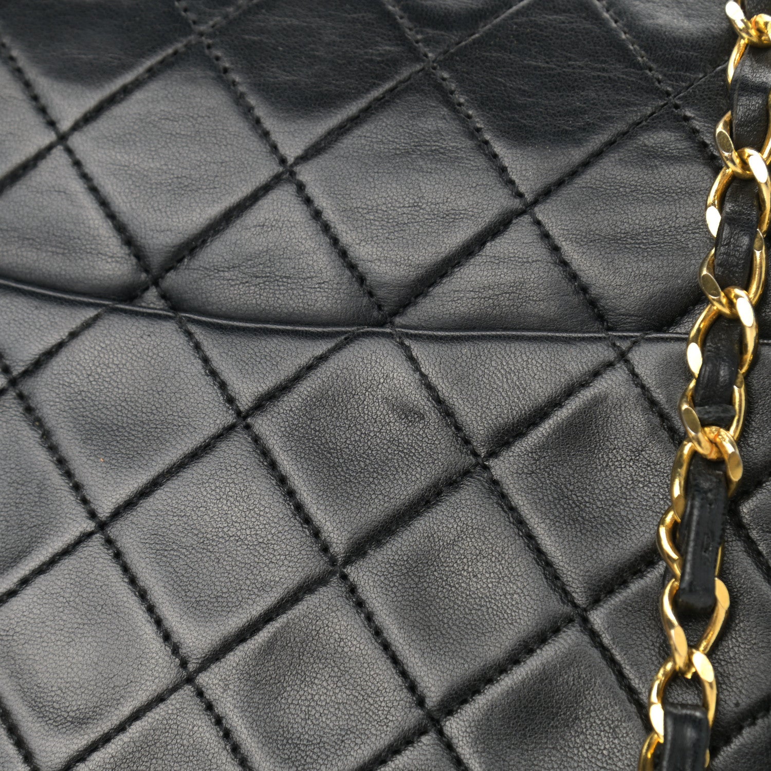 Chanel Lambskin Quilted Medium Double Flap Black 11 of 15