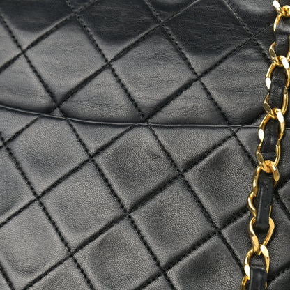 Chanel Lambskin Quilted Medium Double Flap Black 11 of 15