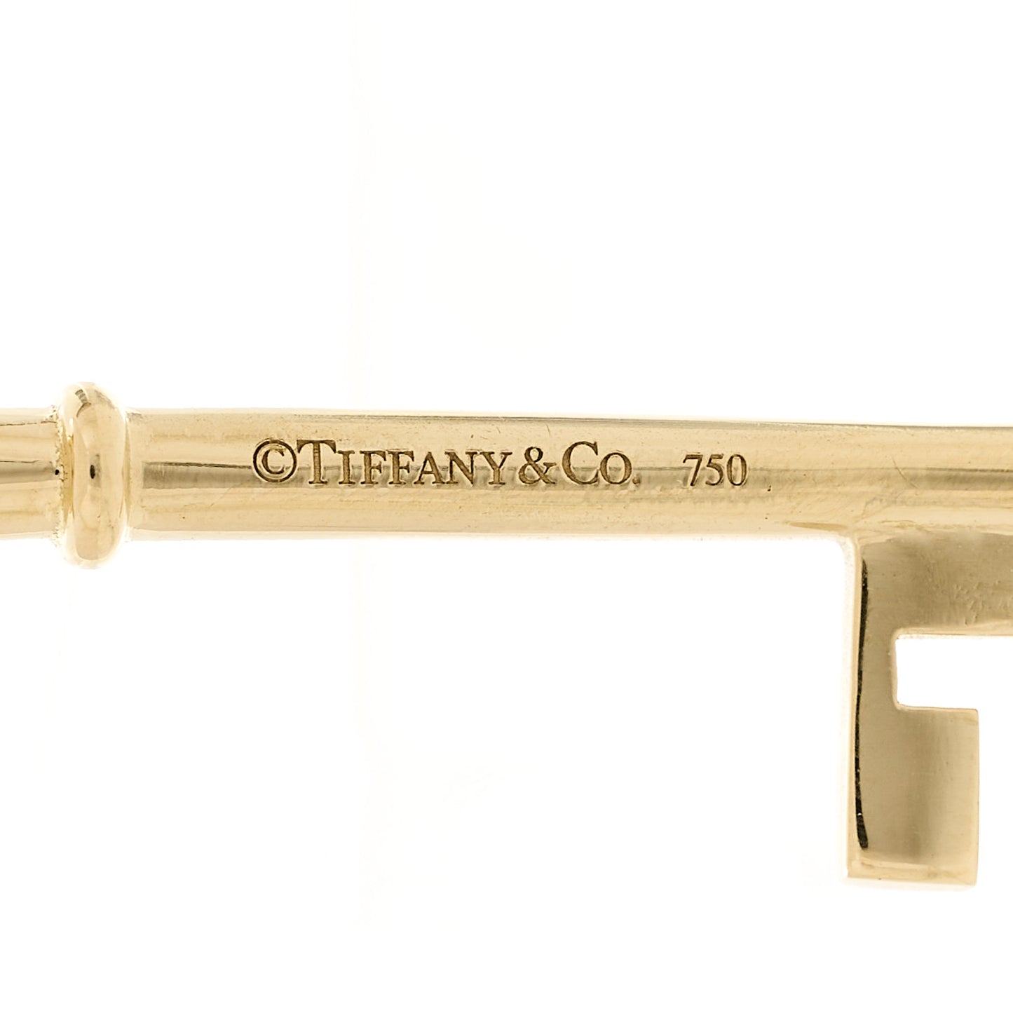 18K Yellow Gold Diamond Quatrefoil Key Pendant