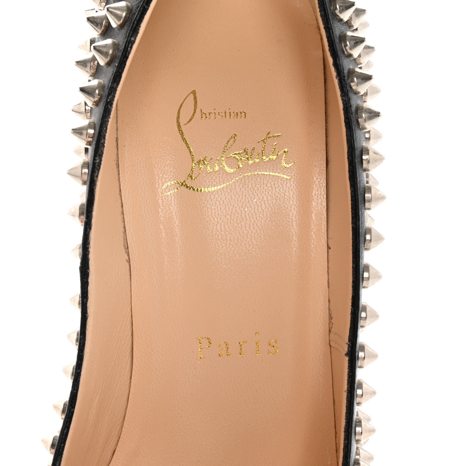 Christian Louboutin Nappa Fifi Spikes 100 Pumps 36 Black 7 of 14