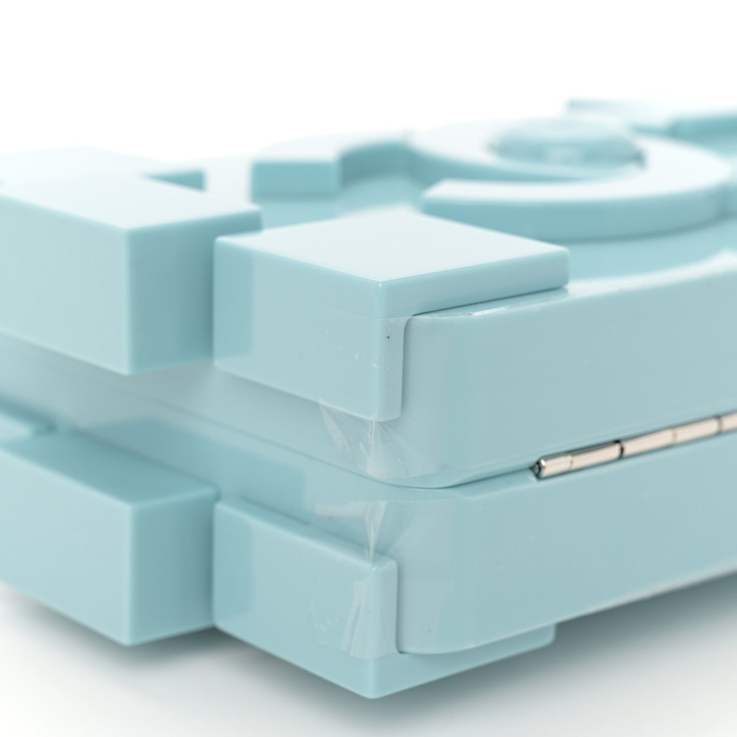Plexiglass Boy Brick Lego Clutch Light Blue