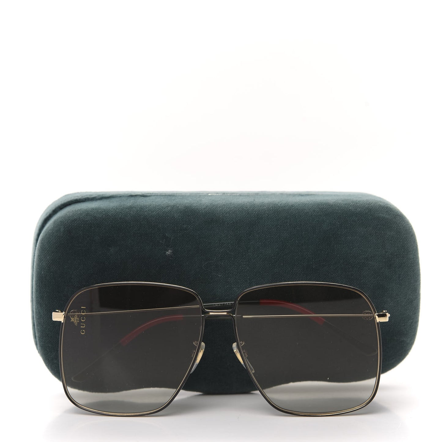 Rectangular Frame Interlocking G Sunglasses GG0394S Green Red
