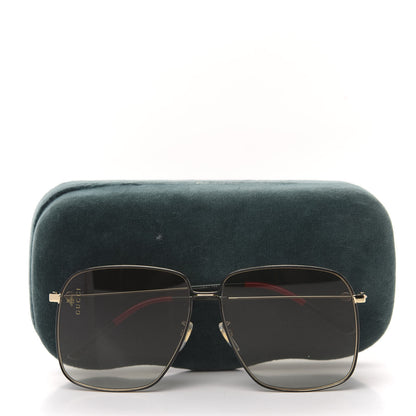 Gucci Rectangular Frame Interlocking G Sunglasses GG0394S Green Red 8 of 8