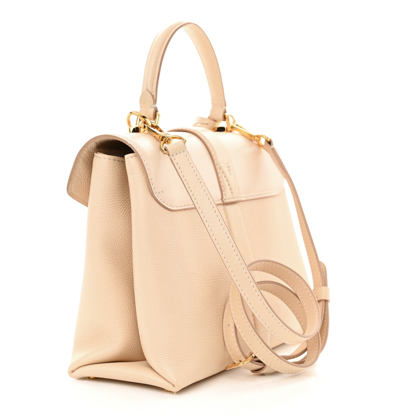 Grained Smooth Calfskin Rose Des Vents PM Creme