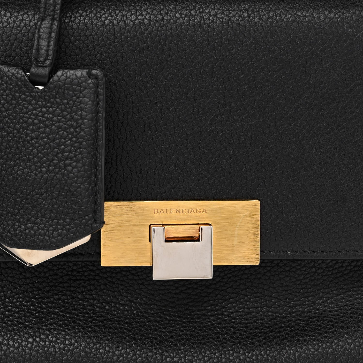 Balenciaga Grained Calfskin Le Dix Mini Soft Cartable Crossbody Black 7 of 9