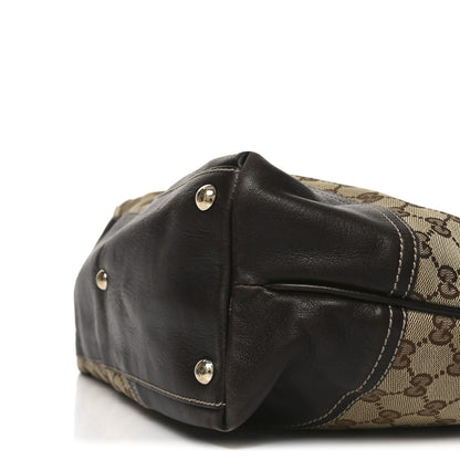Gucci Monogram Medium New Britt Tote Brown 19 of 19