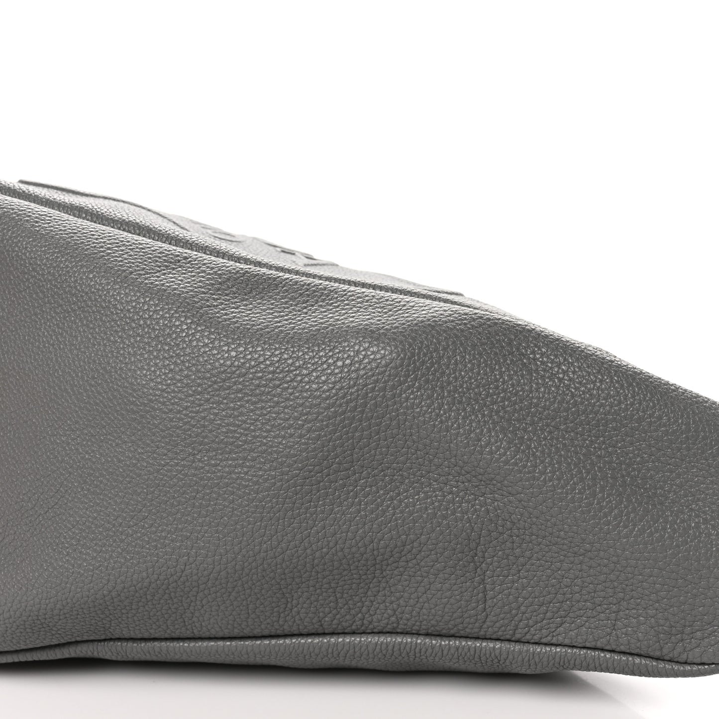 Vitello Daino Triangle Shoulder Bag Grey