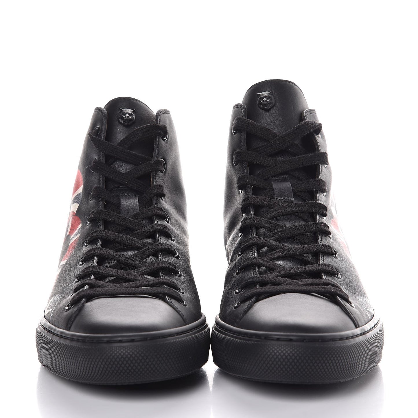 Calfskin Kingsnake Mens High Top Sneakers 10.5 Black