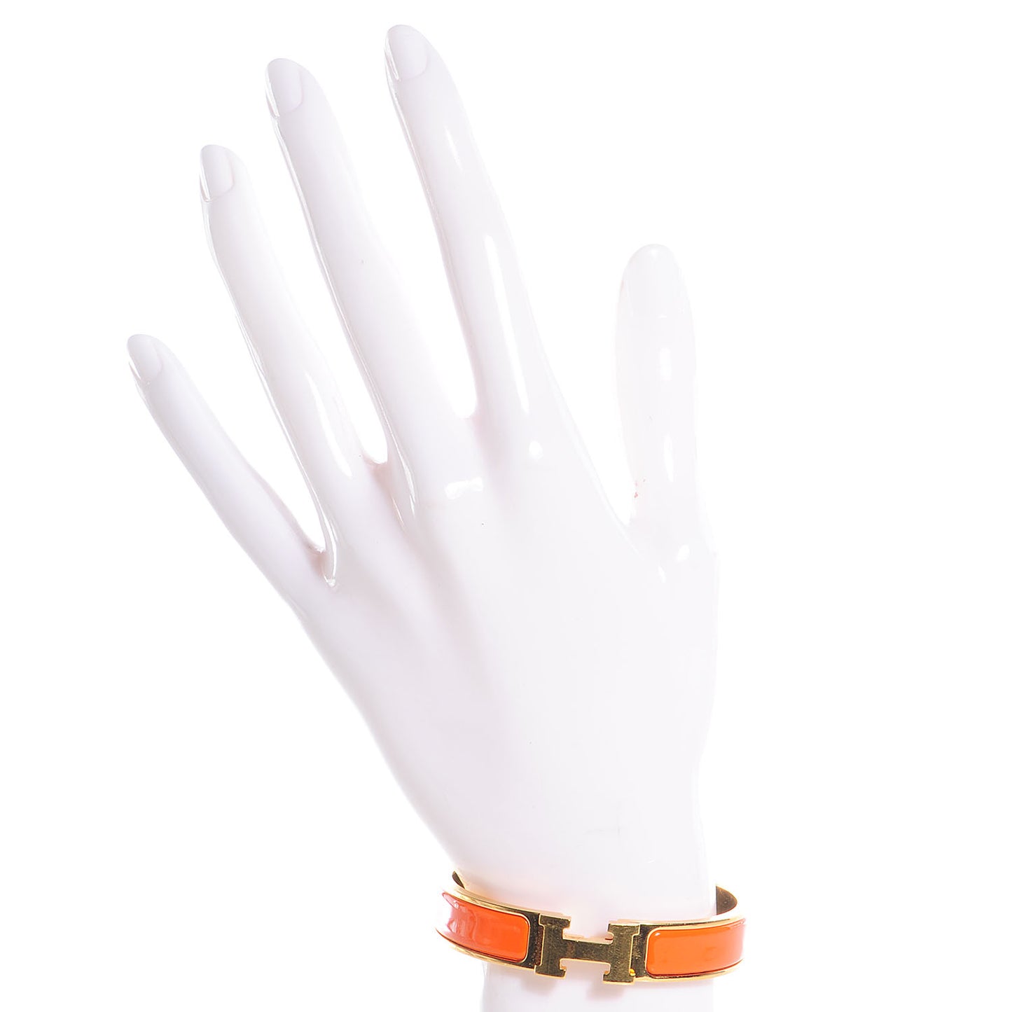 Narrow Enamel Clic Clac H Bracelet PM Orange