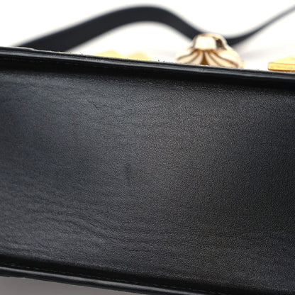 Gucci Nappa Elaphe GG Supreme Monogram Medium Osiride Shoulder Bag Black Bright Cuir Beige Ebony 8 of 17