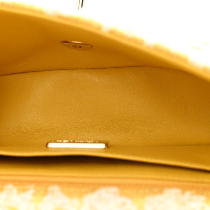 Chanel Tweed Beaded Mini Rectangular Flap Yellow White 5 of 12