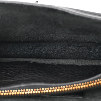 Valentino Garavani Grained Calfskin Mini C Rockee Scarab Fringe Shoulder Bag Black 5 of 18