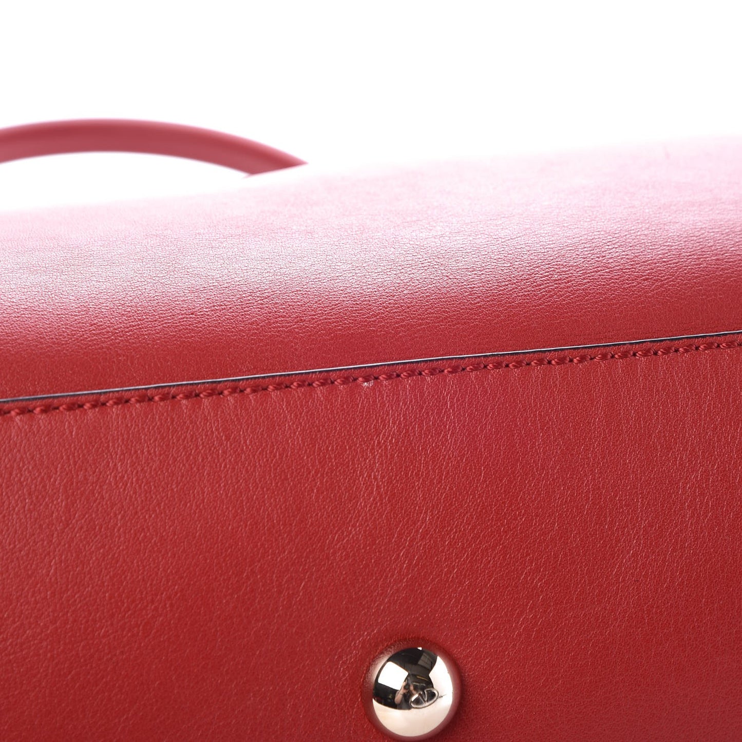 Vitello Rockstud Dome Shopper Rosso Valentino