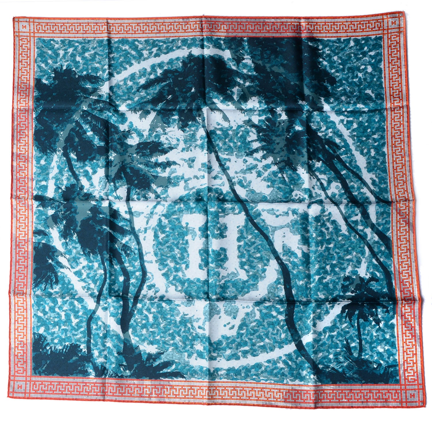Hermes Silk A Beverly Hills Scarf 90 Bleu 2 of 5