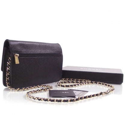 Chanel Caviar Wallet on Chain Black 3 of 10
