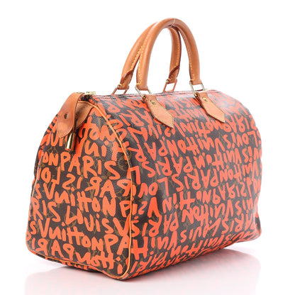 Louis Vuitton Monogram Graffiti Speedy 30 Orange 3 of 11