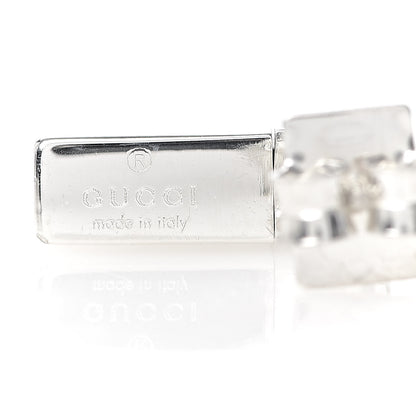 Gucci Sterling Silver Rectangle Stud Earrings 4 of 4