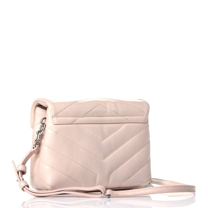 Saint Laurent Calfskin Y Quilted Monogram Toy Loulou Crossbody Bag Marble Pink 3 of 9
